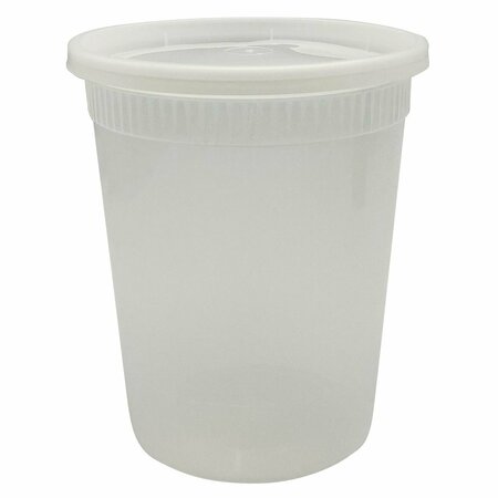 EMPRESS Heavy Duty Deli Containers 32 oz, Clear, Combo Pack, 240PK EHDC32C